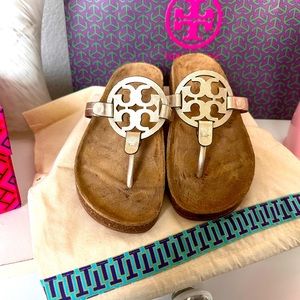 Tory Burch Miller Cloud Spark Gold/Natural 
Size 6.5